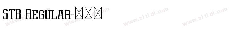 STB Regular字体转换 STB Regular字体转换